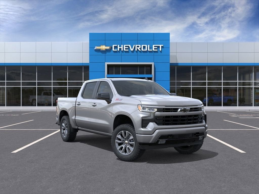 2026 Chevrolet Silverado 1500 RST in Sterling Gray Metallic — front three-quarter view