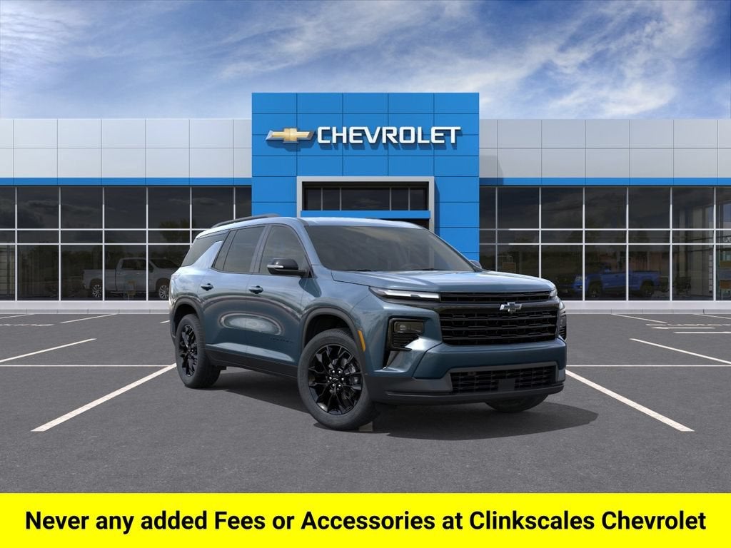 2026 Chevrolet Traverse LT in Lakeshore Blue Metallic — front three-quarter view
