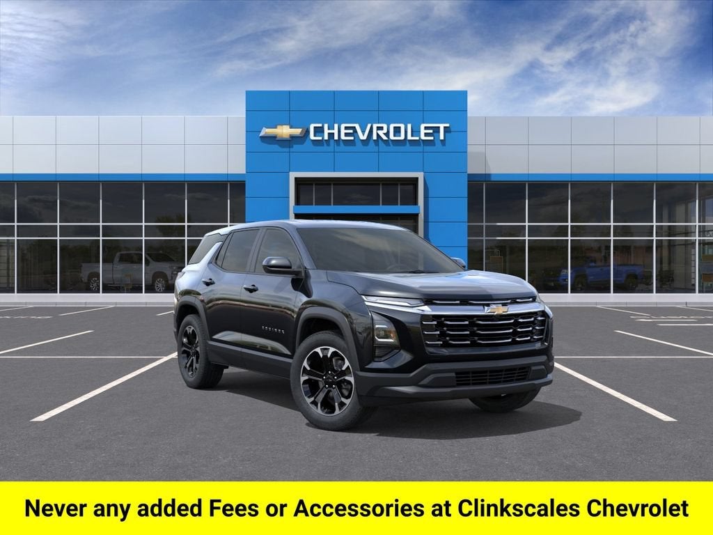 2026 Chevrolet Equinox LT in Mosaic Black Metallic — front three-quarter view